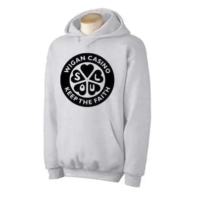 Wigan Casino Keep The Faith Hoodie M / Light Grey