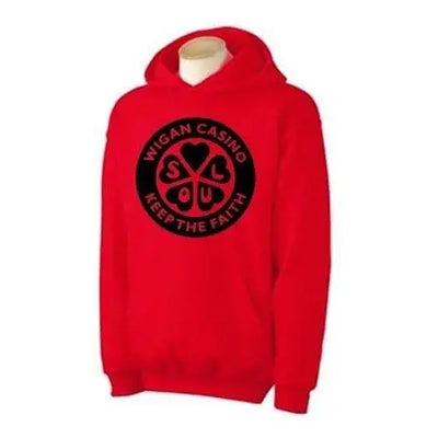 Wigan Casino Keep The Faith Hoodie M / Red