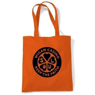 Wigan Casino Keep The Faith Shoulder Bag Orange