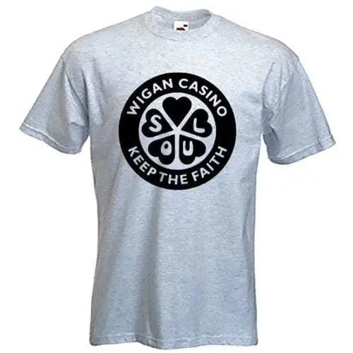 Wigan Casino Keep The Faith T-Shirt L / Light Grey