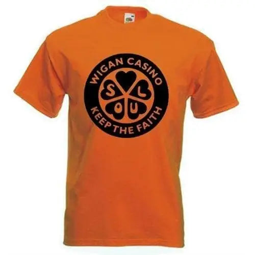 Wigan Casino Keep The Faith T-Shirt L / Orange