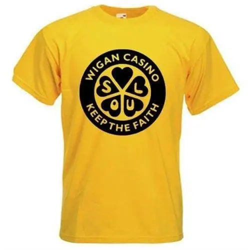 Wigan Casino Keep The Faith T-Shirt L / Yellow
