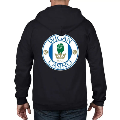 Wigan Casino Northern Soul Football Logo Full Zip Hoodie S / Black