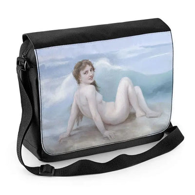 William Bouguereau The Wave Laptop Messenger Bag
