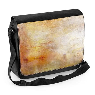 William Turner Sun Setting over a Lake Laptop Messenger Bag