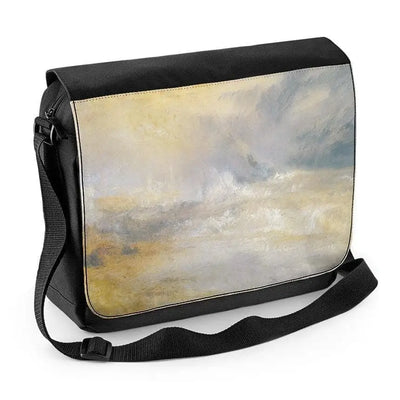 William Turner Waves Breaking on a Lee Shore Laptop Messenger Bag