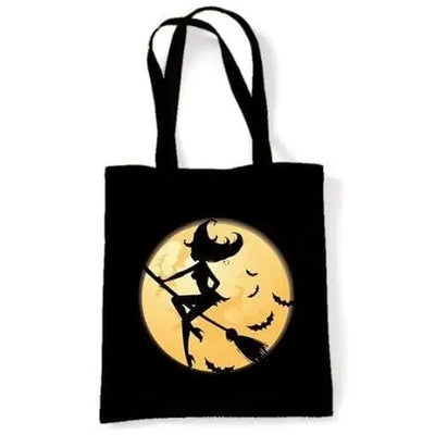 Witch On Broomstick Shoulder Bag