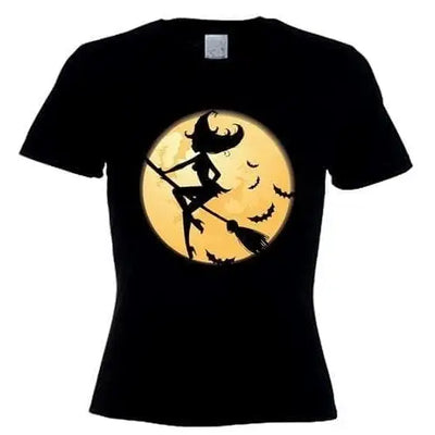 Witch On Broomstick Women's T-Shirt