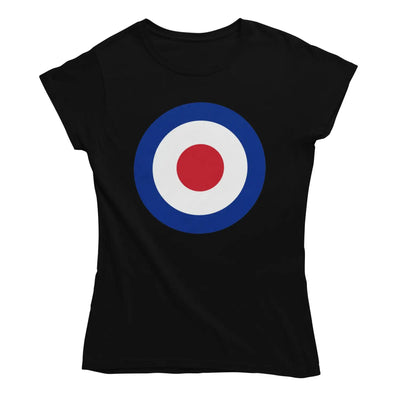 Womens Black Mod Target T-Shirt - S - Womens T-Shirt