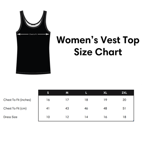 womens vest top size chart