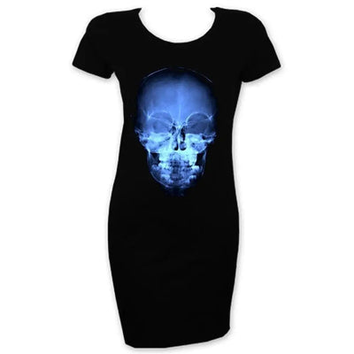 X-Ray Skull Short Sleeve T-Shirt Dress