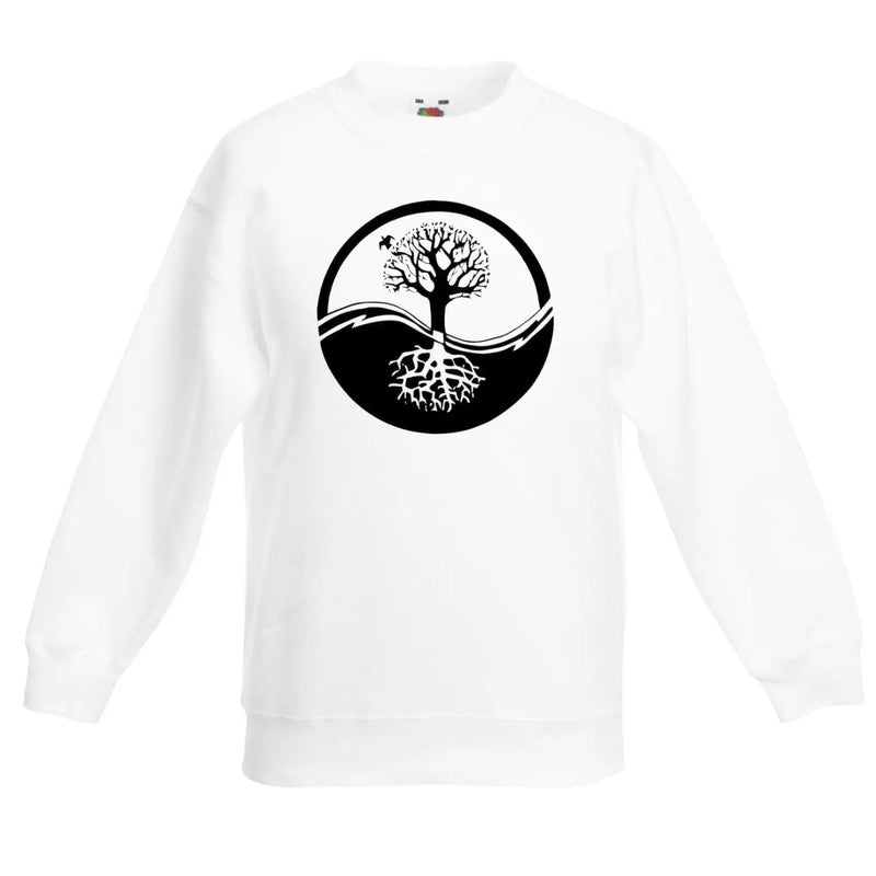 Yin and Yang Tree Hipster Tattoo Children&