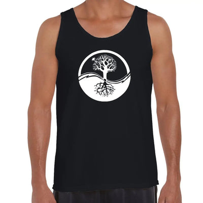 Yin and Yang Tree of Life Men's Tank Vest Top XXL / Black