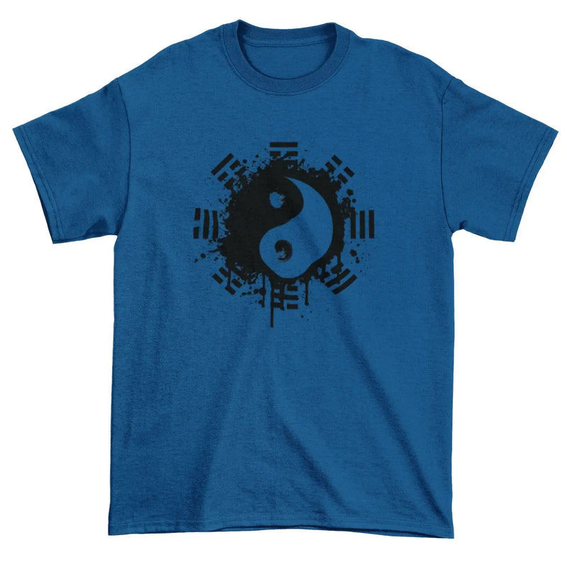 Yin & Yang T-Shirt - XL / Royal Blue - Mens T-Shirt