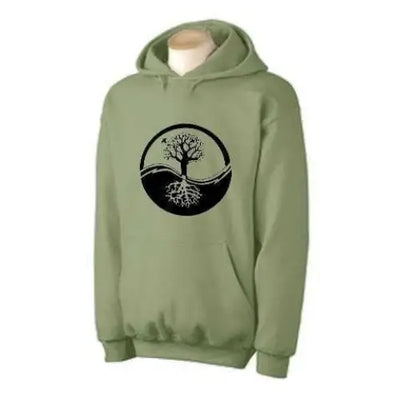 Yin & Yang Tree Of Life Hoodie XXL / Khaki