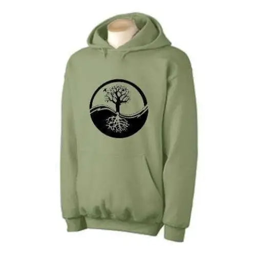Yin & Yang Tree Of Life Hoodie XXL / Khaki