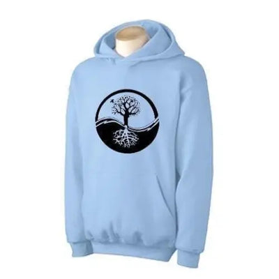 Yin & Yang Tree Of Life Hoodie XXL / Light Blue