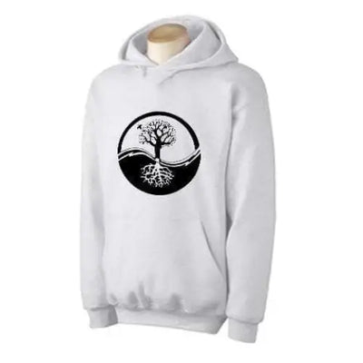 Yin & Yang Tree Of Life Hoodie XXL / Light Grey