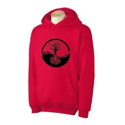Yin & Yang Tree Of Life Hoodie XXL / Red