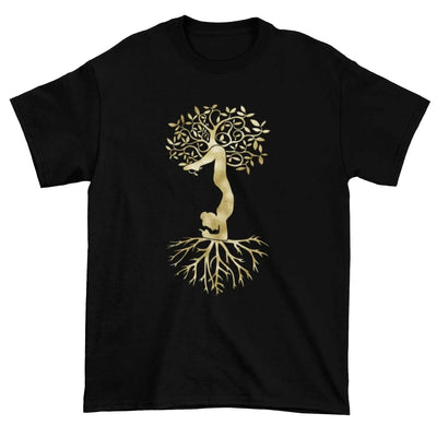 Yoga Tree of Life Dhanurasana Bow Pose Men's T-Shirt XL