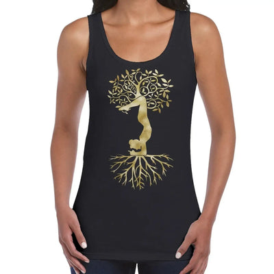 Yoga Tree of Life Dhanurasana Bow Pose Womens Tank Vest Top XXL