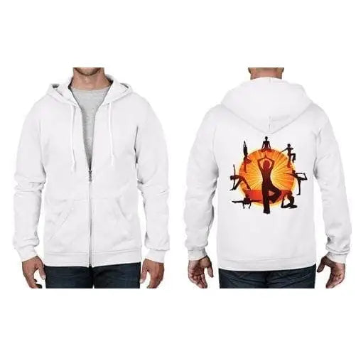 Yoga Wheel Full Zip Hoodie S / White