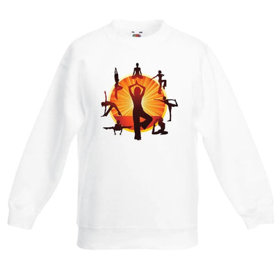 Yoga Wheel Meditation Children's Unisex Sweatshirt Jumper 9-11