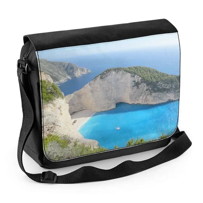 Zante Shipwreck Bay Greece Laptop Messenger Bag