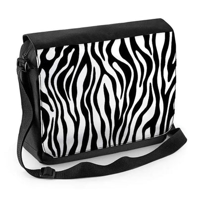 Zebra Stripe Pattern Laptop Messenger Bag