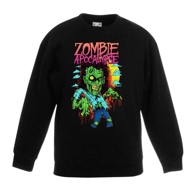 Zombie Apocolypse Halloween Children's Unisex Sweatshirt Jumper 7-8