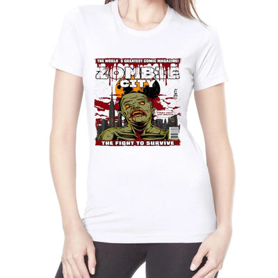 Zombie City Halloween Women's T-Shirt L